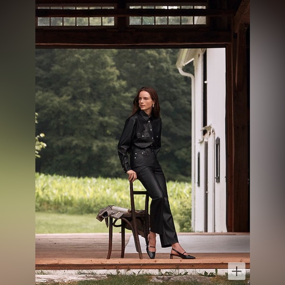 J.Crew Slim wide-leg pant in faux leather - Picture 10 of 15